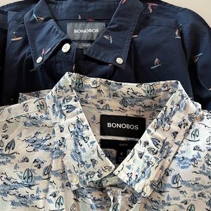 Bonobos (2) M slim fit short sleeve shirts